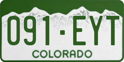 CO license plate 091EYT