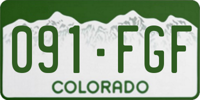 CO license plate 091FGF