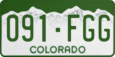 CO license plate 091FGG