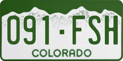 CO license plate 091FSH