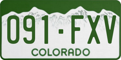 CO license plate 091FXV