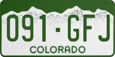CO license plate 091GFJ