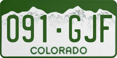 CO license plate 091GJF