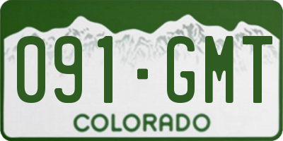 CO license plate 091GMT