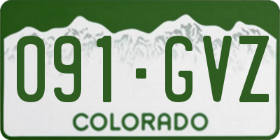 CO license plate 091GVZ