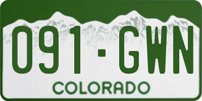 CO license plate 091GWN