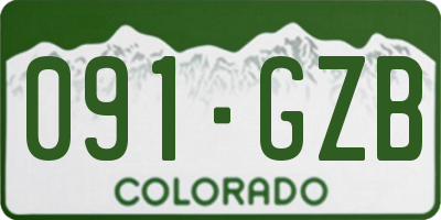 CO license plate 091GZB