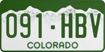CO license plate 091HBV