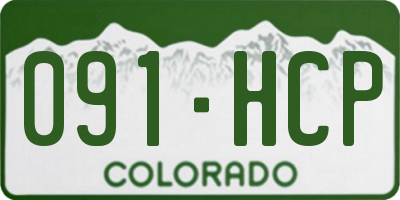 CO license plate 091HCP