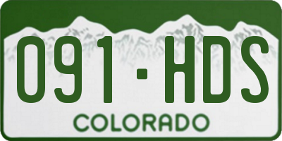 CO license plate 091HDS