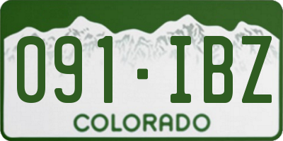 CO license plate 091IBZ