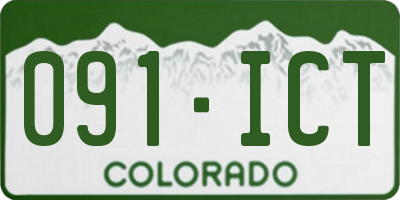 CO license plate 091ICT