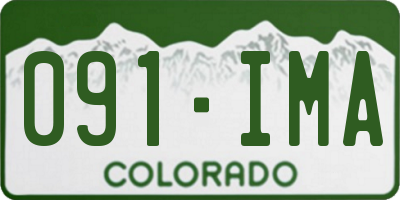 CO license plate 091IMA
