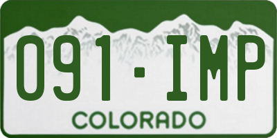 CO license plate 091IMP