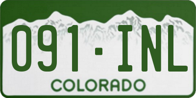 CO license plate 091INL