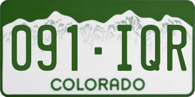 CO license plate 091IQR