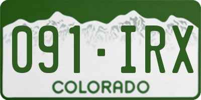 CO license plate 091IRX