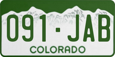 CO license plate 091JAB
