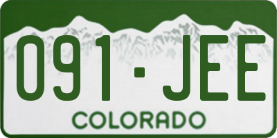 CO license plate 091JEE