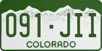 CO license plate 091JII