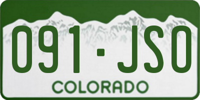 CO license plate 091JSO