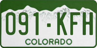 CO license plate 091KFH