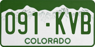 CO license plate 091KVB