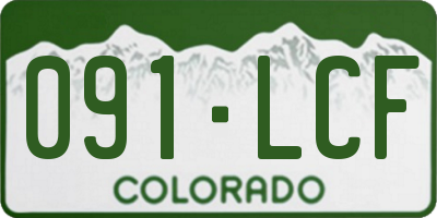 CO license plate 091LCF