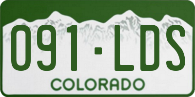 CO license plate 091LDS