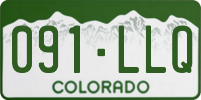 CO license plate 091LLQ