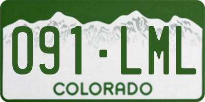 CO license plate 091LML