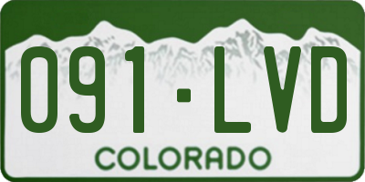 CO license plate 091LVD