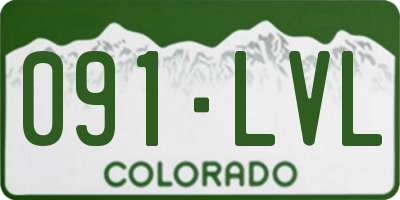 CO license plate 091LVL