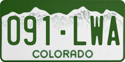 CO license plate 091LWA