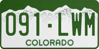 CO license plate 091LWM