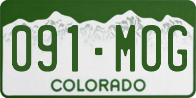 CO license plate 091MOG
