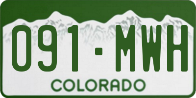 CO license plate 091MWH