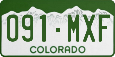 CO license plate 091MXF