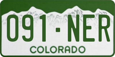 CO license plate 091NER