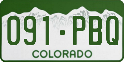 CO license plate 091PBQ