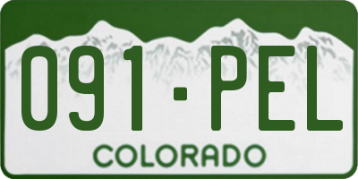 CO license plate 091PEL