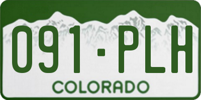 CO license plate 091PLH