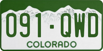 CO license plate 091QWD