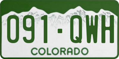 CO license plate 091QWH
