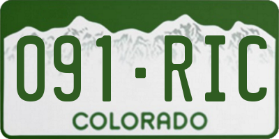 CO license plate 091RIC