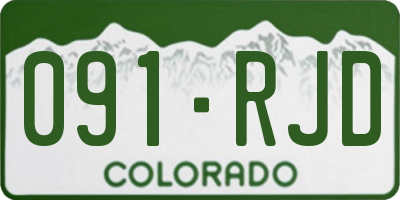 CO license plate 091RJD