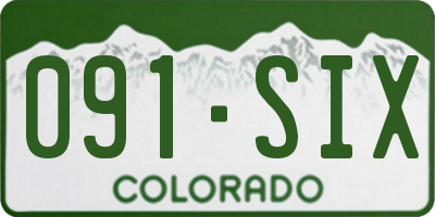 CO license plate 091SIX
