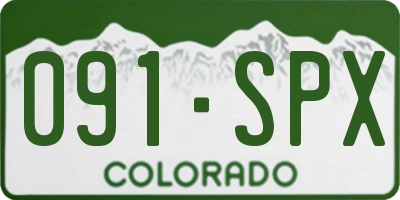 CO license plate 091SPX