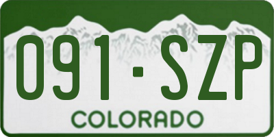 CO license plate 091SZP