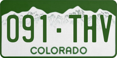 CO license plate 091THV